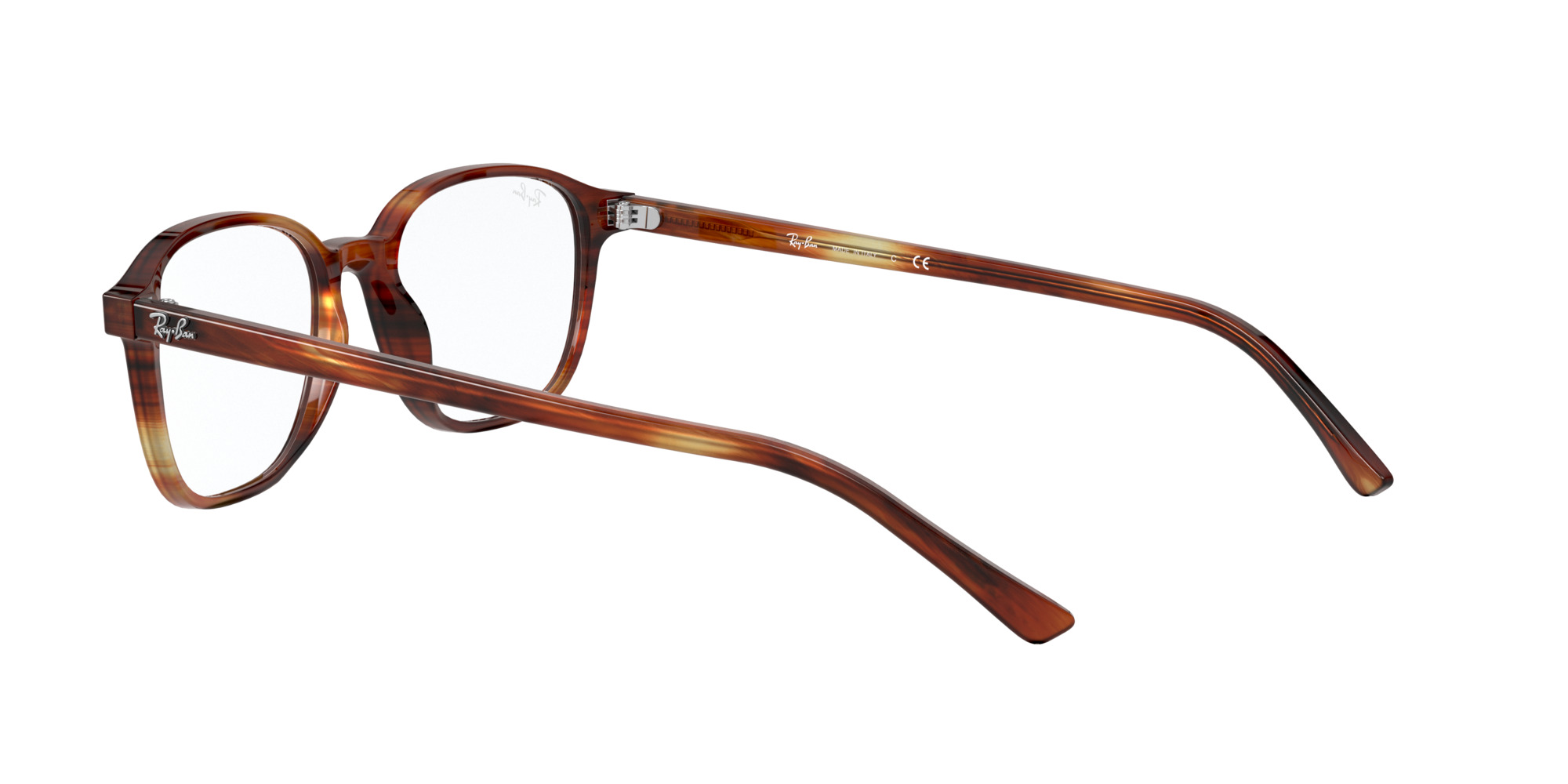Das Bild zeigt die Korrektionsbrille RX5393 2144 von der Marke Ray Ban in Havana gestreift.