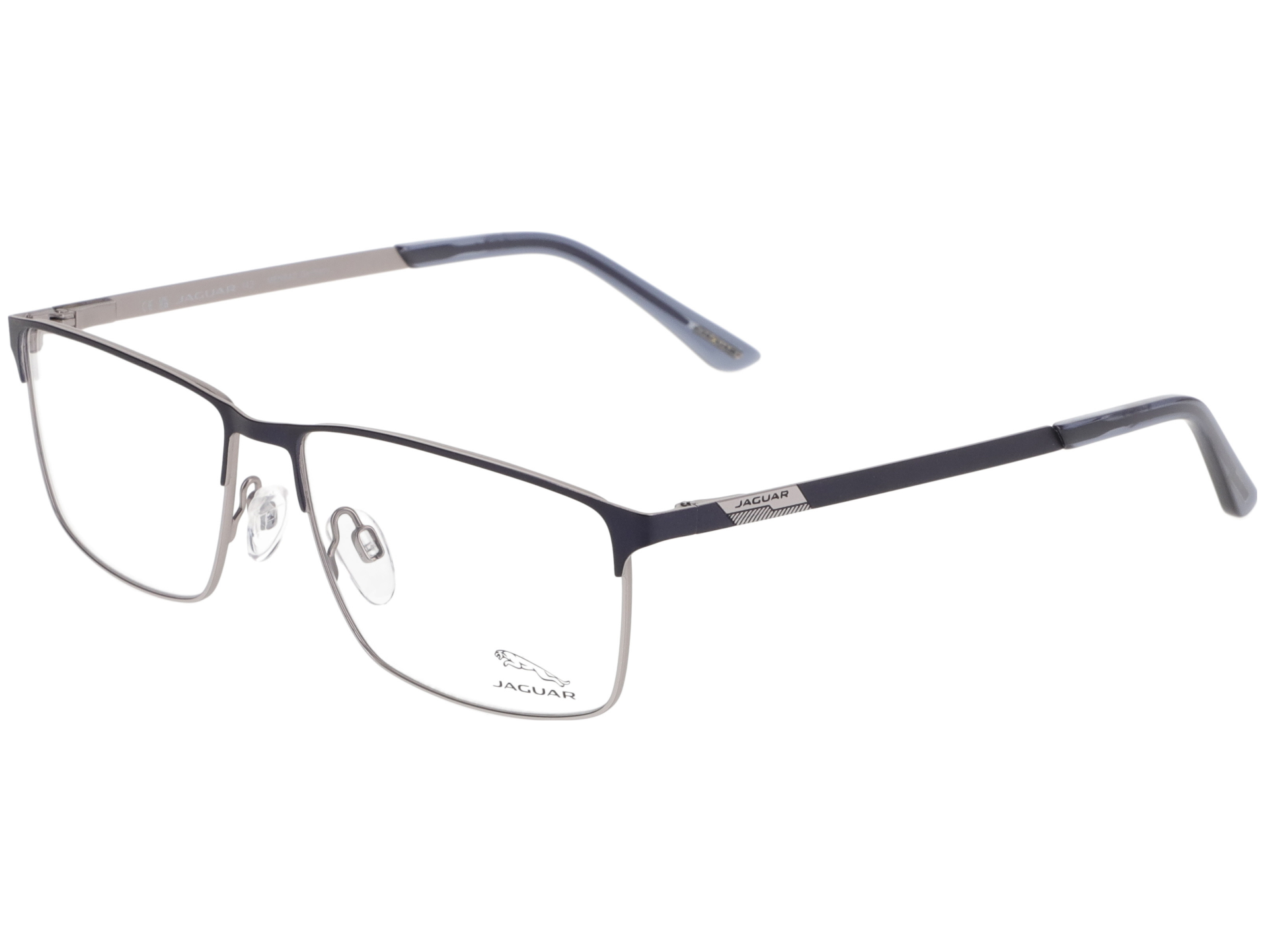 Das Bild zeigt die Korrektionsbrille 3115 3100 von der Marke Jaguar in Blau/Grau.