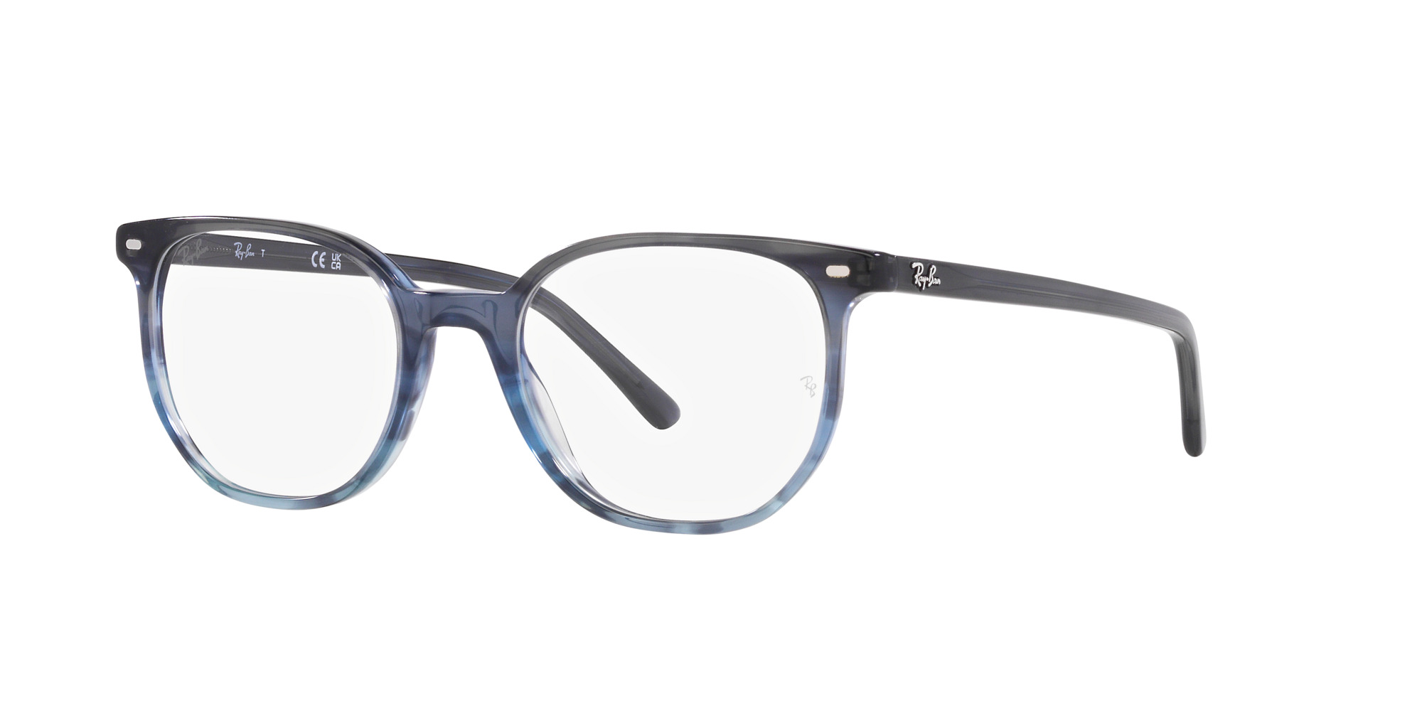 Das Bild zeigt die Korrektionsbrille RX5397 8254 von der Marke Ray Ban in Grau gestreift.