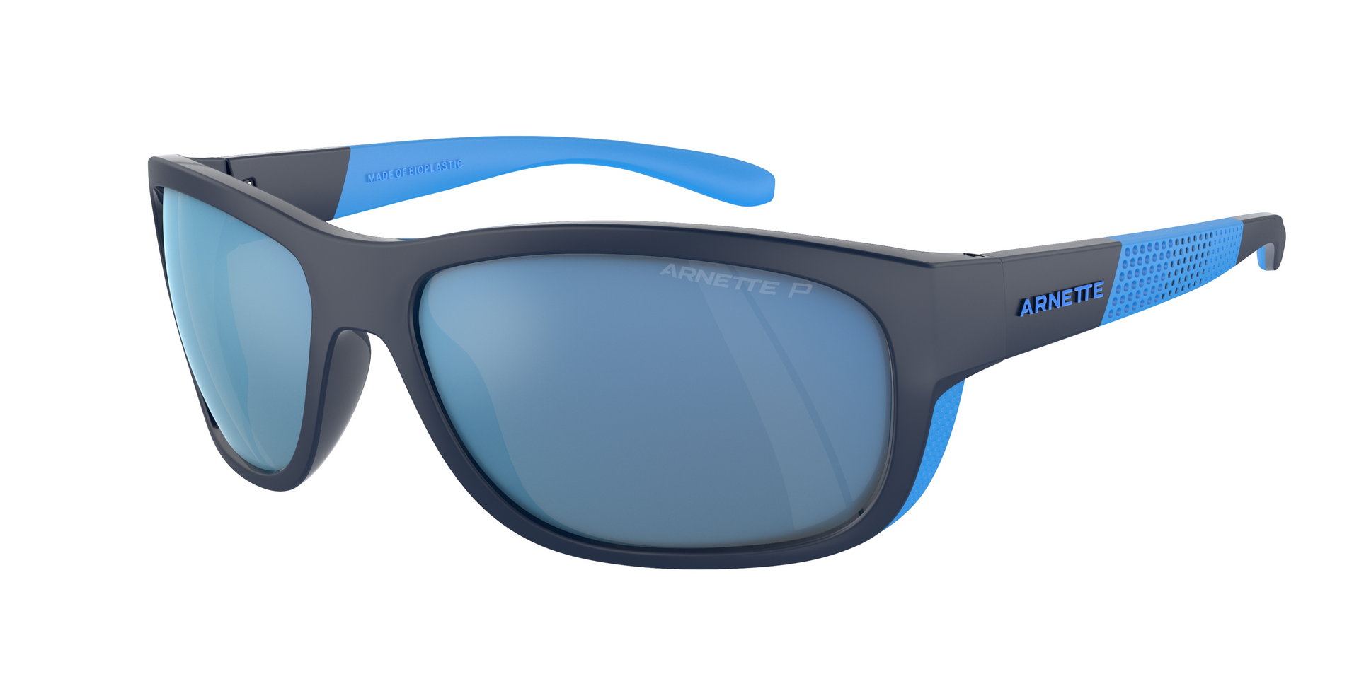 Das Bild zeigt die Sonnenbrille AN4337 275422 von der Marke Arnette in schwarz/blau.