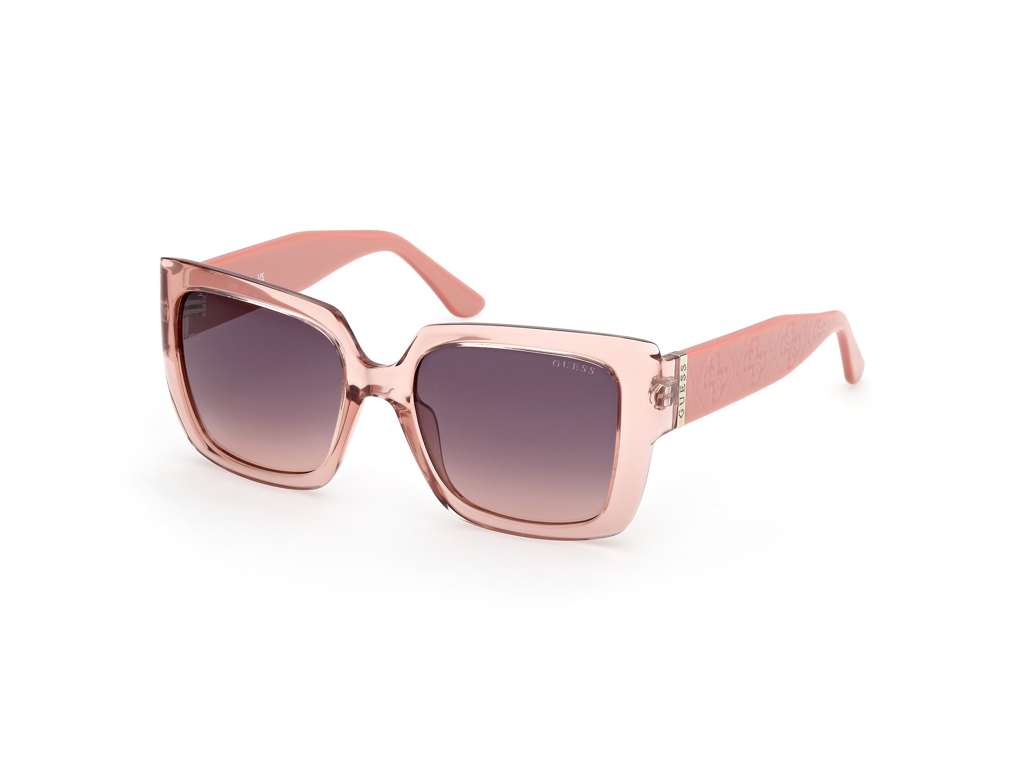 Das Bild zeigt die Sonnenbrille GU00200 72F von der Marke Guess in Gelb Hellpink.